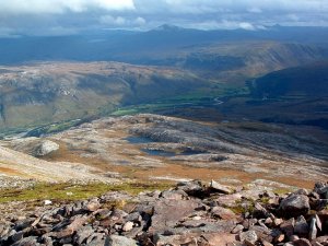 View from Meall a' Ghubhais towards Kinlochewe View from Meall a' Ghubhais towards Kinlochewe