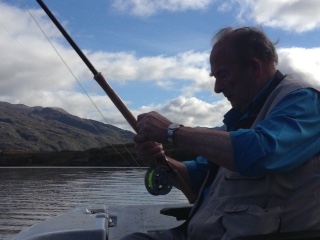 Ian Cross on Loch Maree, September 2016 (photo by Sue Pomeroy)