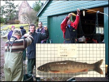 Participants at charr week 2008; charr from Loch Braigh Horrisdale (Ben Rushbrooke)